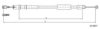 CABOR 10.9837 Cable, parking brake